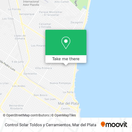 Mapa de Control Solar Toldos y Cerramientos