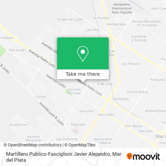 Mapa de Martillero Publico-Fasciglioni Javier Alejandro