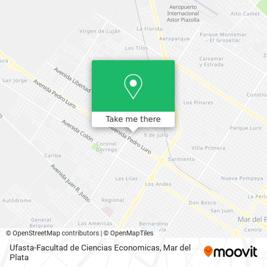 Mapa de Ufasta-Facultad de Ciencias Economicas
