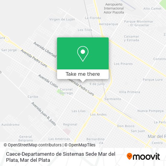 Caece-Departamento de Sistemas Sede Mar del Plata map