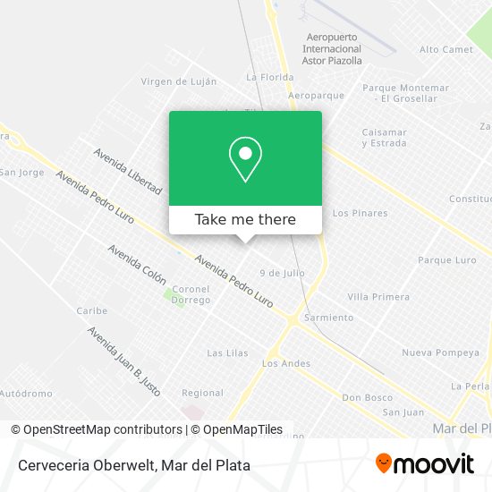 Mapa de Cerveceria Oberwelt
