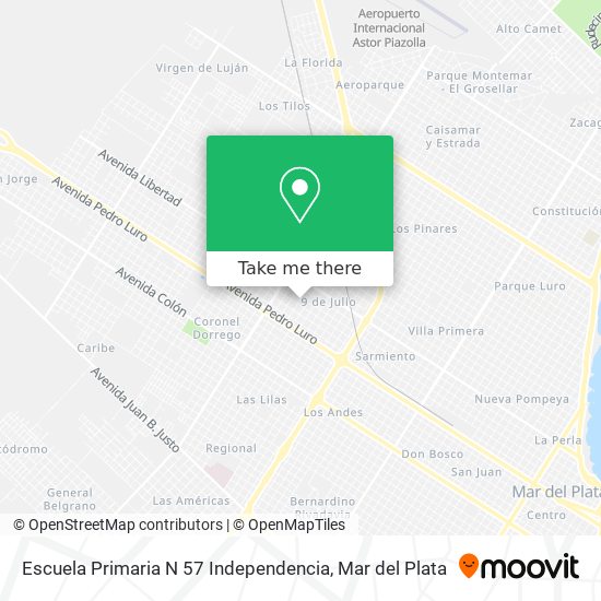 Mapa de Escuela Primaria N 57 Independencia