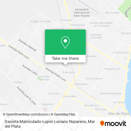 Mapa de Gasista Matriculado-Lupini Luciano Nazareno
