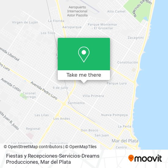 Fiestas y Recepciones-Servicios-Dreams Producciones map