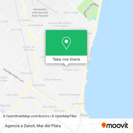 Agencia a Zanoli map