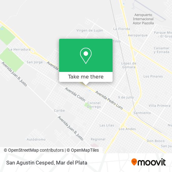 San Agustin Cesped map