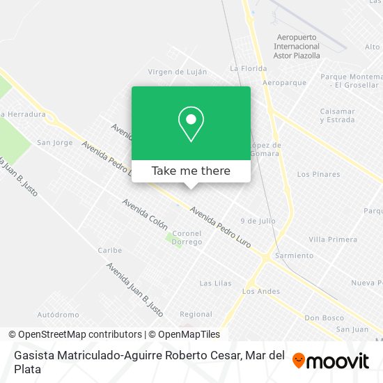 Gasista Matriculado-Aguirre Roberto Cesar map