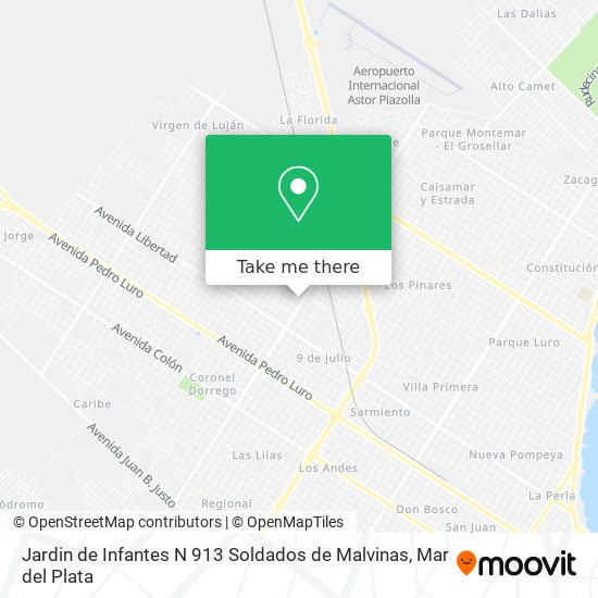 Jardin de Infantes N 913 Soldados de Malvinas map