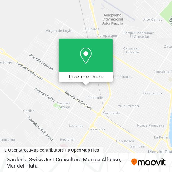 Gardenia Swiss Just Consultora Monica Alfonso map