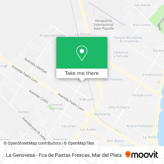 Mapa de La Genovesa - Fca de Pastas Frescas