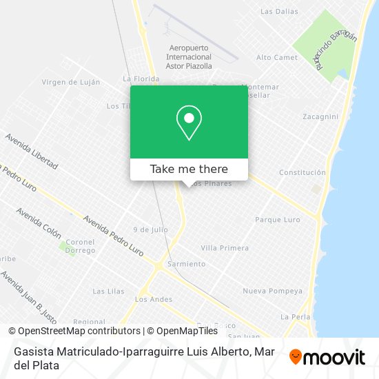 Mapa de Gasista Matriculado-Iparraguirre Luis Alberto