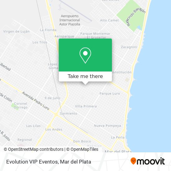 Mapa de Evolution VIP Eventos