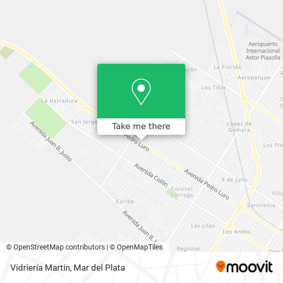 Mapa de Vidriería Martín