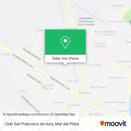 Club San Francisco de Asis map