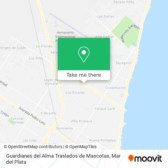 Guardianes del Alma Traslados de Mascotas map