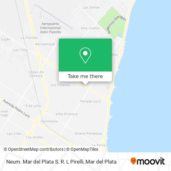 Neum. Mar del Plata S. R. L Pirelli map
