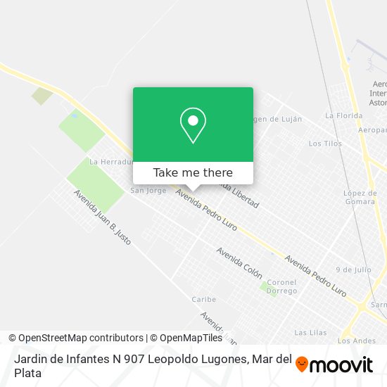 Mapa de Jardin de Infantes N 907 Leopoldo Lugones