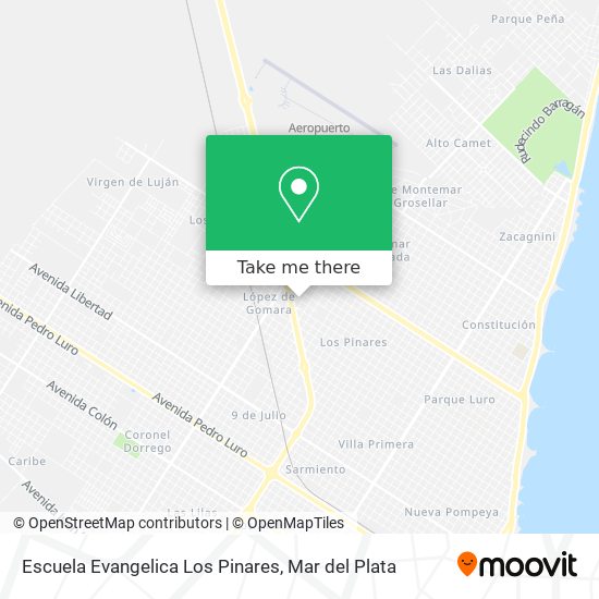 Escuela Evangelica Los Pinares map