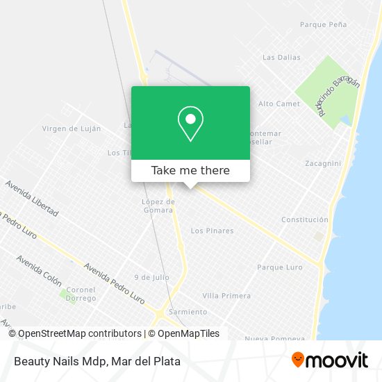 Mapa de Beauty Nails Mdp