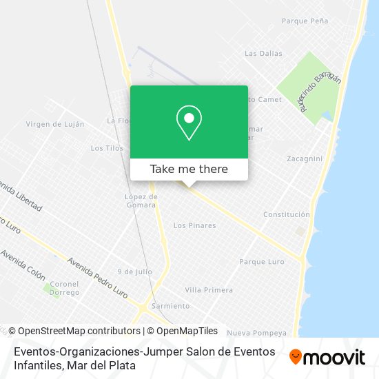 Eventos-Organizaciones-Jumper Salon de Eventos Infantiles map