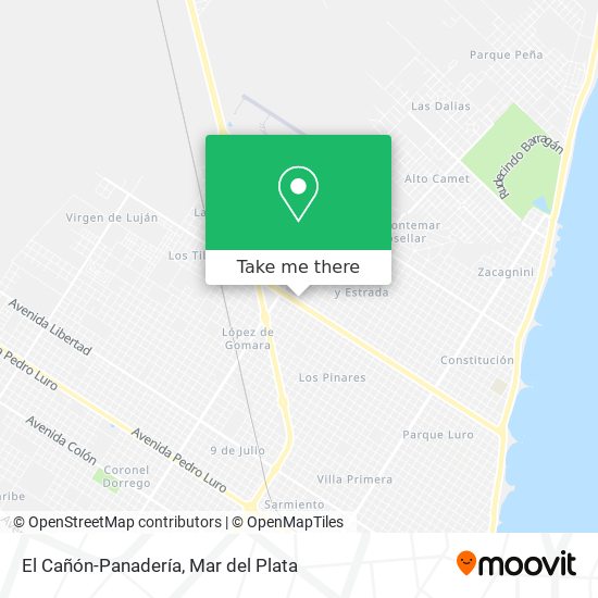 El Cañón-Panadería map