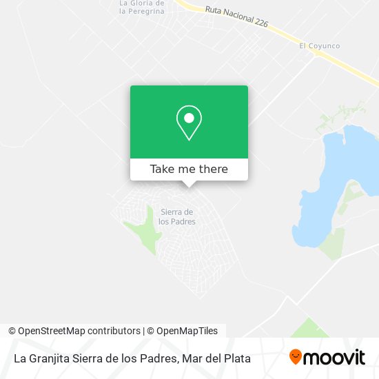 La Granjita Sierra de los Padres map