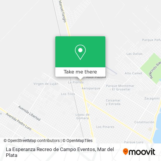 La Esperanza Recreo de Campo Eventos map
