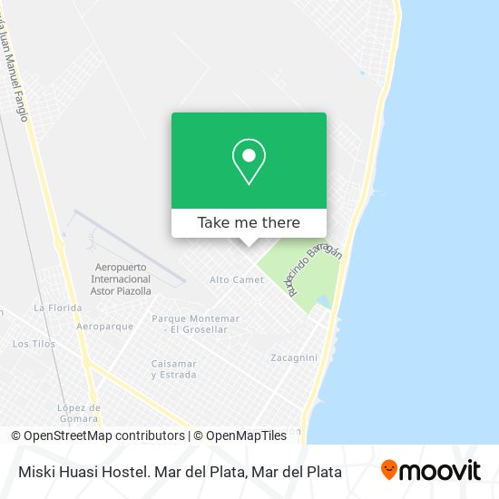 Miski Huasi Hostel. Mar del Plata map