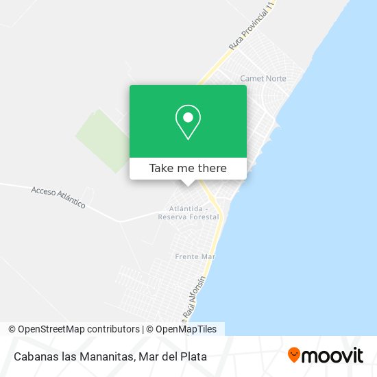 Cabanas las Mananitas map