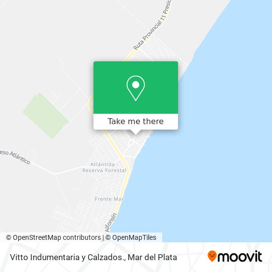 Mapa de Vitto Indumentaria y Calzados.