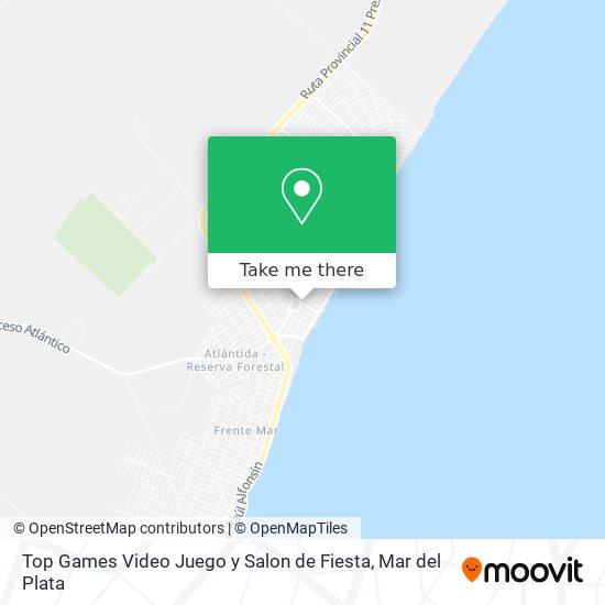 Top Games Video Juego y Salon de Fiesta map