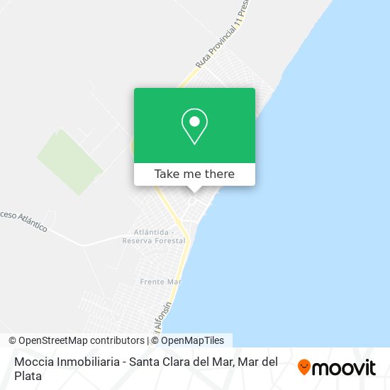 Moccia Inmobiliaria - Santa Clara del Mar map