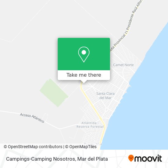 Campings-Camping Nosotros map