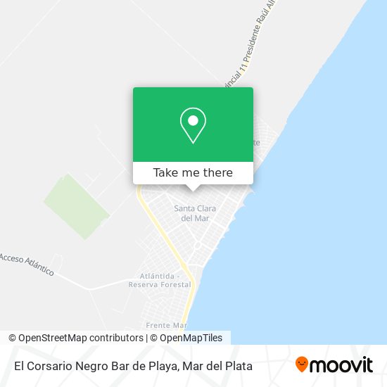 Mapa de El Corsario Negro Bar de Playa