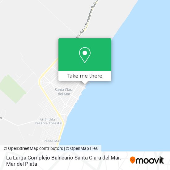 Mapa de La Larga Complejo Balneario Santa Clara del Mar