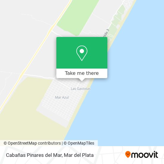 Cabañas Pinares del Mar map
