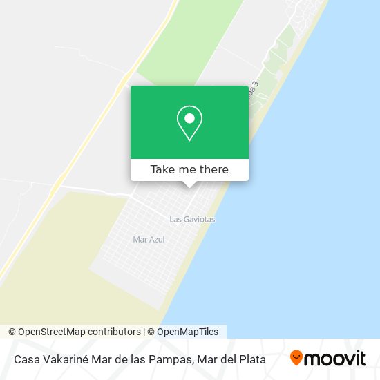 Mapa de Casa Vakariné Mar de las Pampas