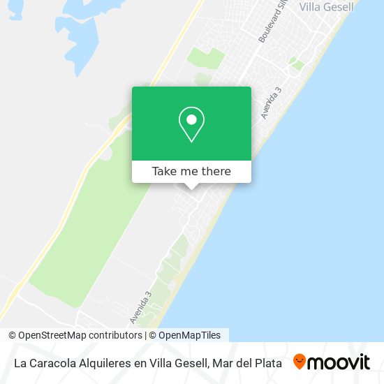 La Caracola Alquileres en Villa Gesell map