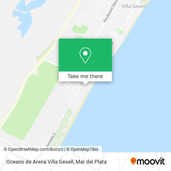 Oceano de Arena Villa Gesell map