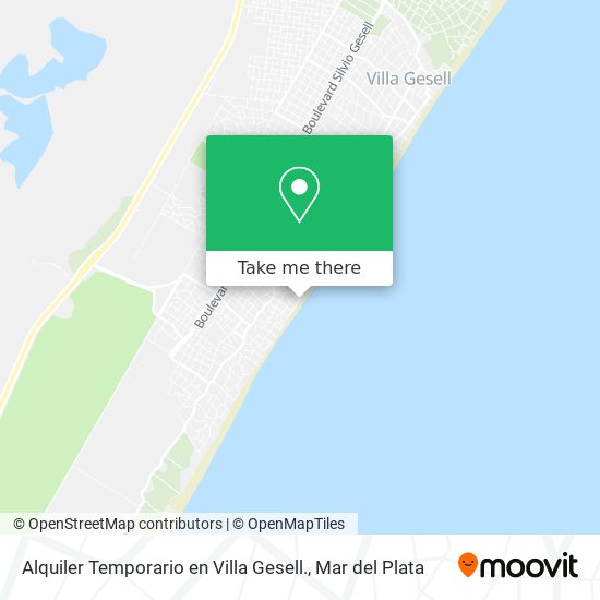 Alquiler Temporario en Villa Gesell. map