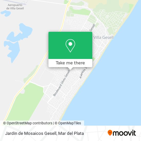Mapa de Jardín de Mosaicos Gesell