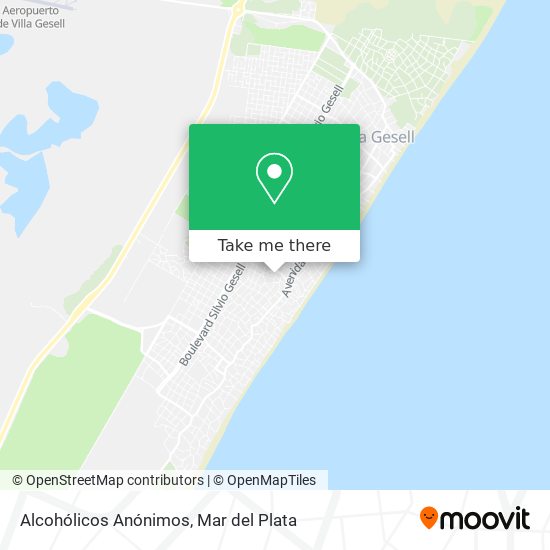 Alcohólicos Anónimos map