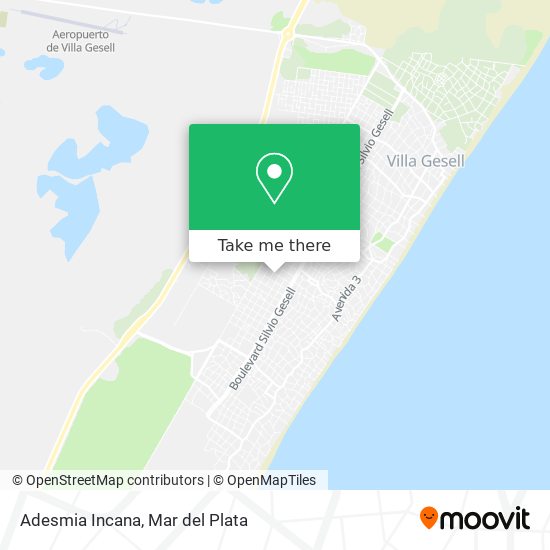Mapa de Adesmia Incana