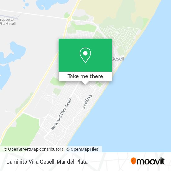 Mapa de Caminito Villa Gesell