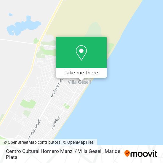 Mapa de Centro Cultural Homero Manzi / Villa Gesell
