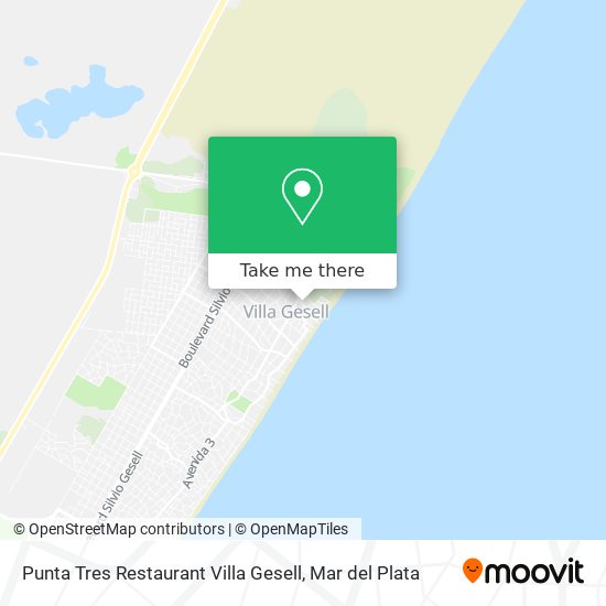 Punta Tres Restaurant Villa Gesell map