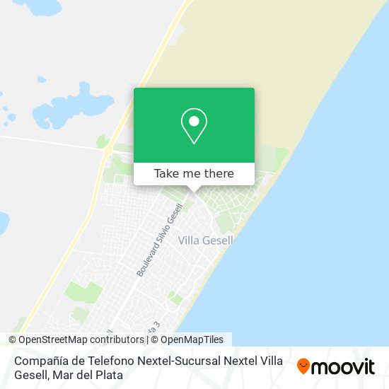 Compañía de Telefono Nextel-Sucursal Nextel Villa Gesell map