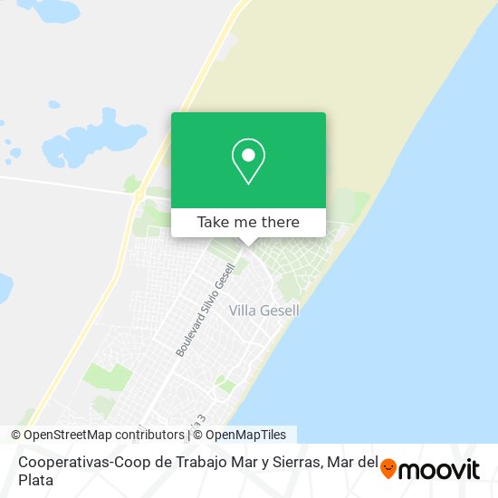 Mapa de Cooperativas-Coop de Trabajo Mar y Sierras