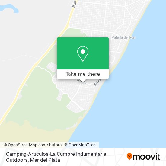 Camping-Articulos-La Cumbre Indumentaria Outdoors map