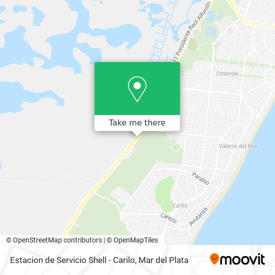Estacion de Servicio Shell - Carilo map